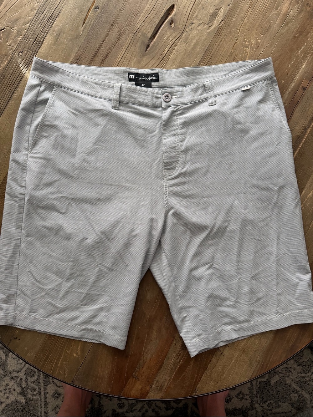 Travis Mathew Light Gray Men’s Flat-Front Shorts